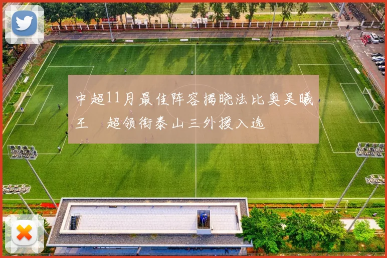中超11月最佳阵容揭晓法比奥吴曦王燊超领衔泰山三外援入选